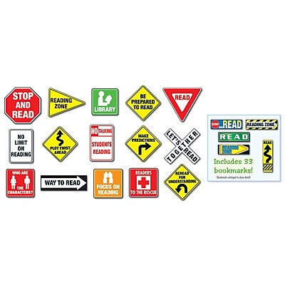 Carson Dellosa Bulletin Board Set Reading Road Signs