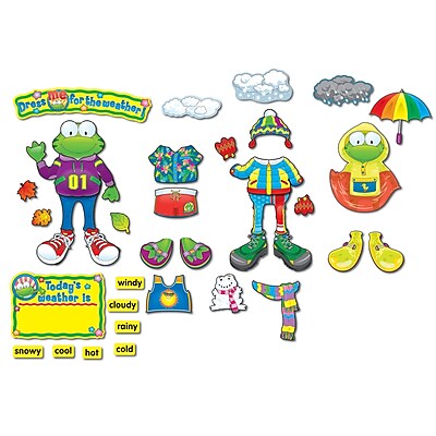 Carson Dellosa Bulletin Board Set Weather Frog