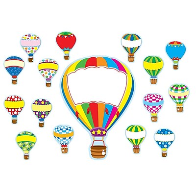 Carson Dellosa Bulletin Board Set Hot Air Balloons