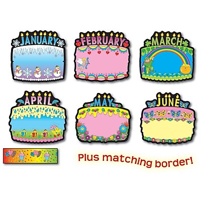 Carson Dellosa Bulletin Board Set Birthday Cakes