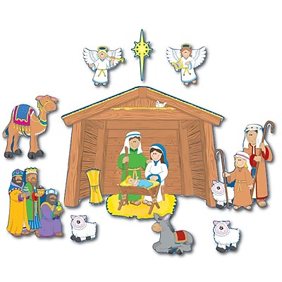 Carson Dellosa 14 Piece Bulletin Board Set Nativity