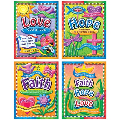 Carson Dellosa Bulletin Board Set Faith Hope and Love