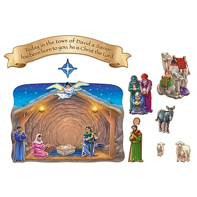 Carson Dellosa Bulletin Board Set Nativity and the Magi s Visit