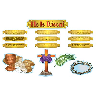 Carson Dellosa Bulletin Board Set He Is Risen!