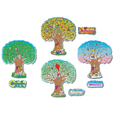 Carson Dellosa Bulletin Board Set Four Seasons Trees