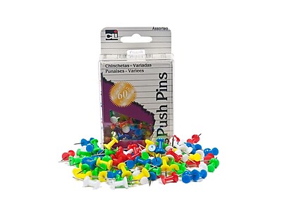 Charles Leonard 7 16 Push Pin Assorted