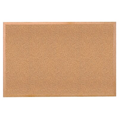 Ghent Wood Frame Cork Bulletin Board 18 x 24 Natural Tan