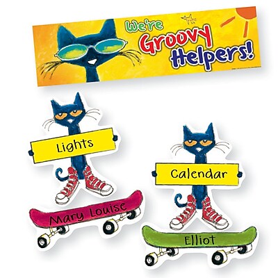 Edupress Pete the Cat Mini Bulletin Board Set Groovy Classroom Jobs