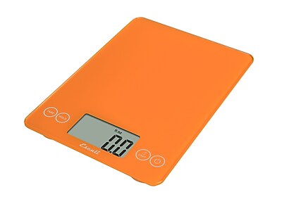 Escali Arti Glass Digital Scale, 15 Lb 7 Kg, Overly Orange