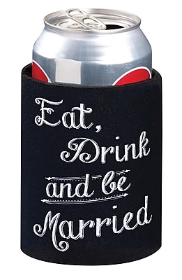 Lillian Rose Eat Drink and Be Married Cup Cozy Black