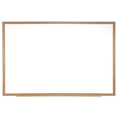 Ghent Wood Frame Porcelain Magnetic Whiteboard; 2 H x 3 W