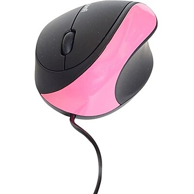 Ergoguys Comfi Mini Ergonomic Wired Mouse, Pink | Staples®