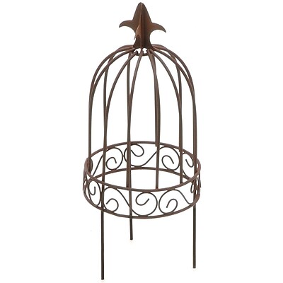 Darice Timeless Miniatures Wire Garden Birdcage With Pick Rustic