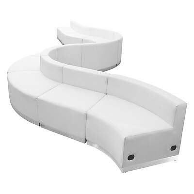 Flash Furniture Alon Series ZB803400SWH LeatherSoft Reception Set 10 PC White