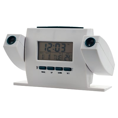 Electric Avenue 72-6066 Digital Alarm Clock with FM Radio, White