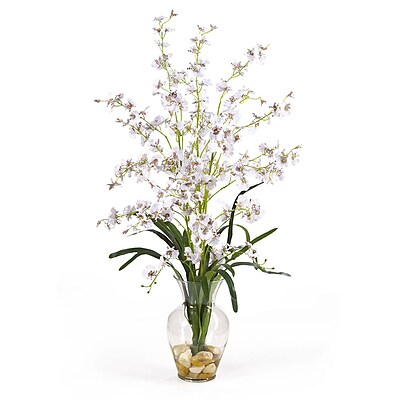 Nearly Natural 1073 WH Dancing Lady Floral Arrangements White