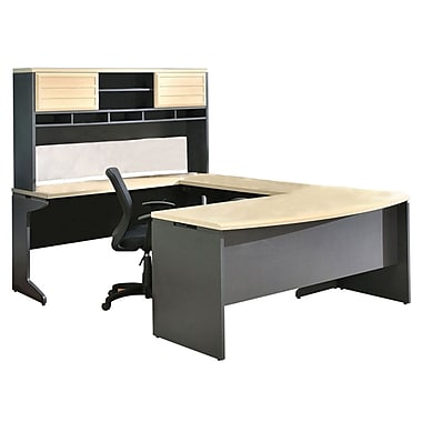 Altra Pursuit U Shaped Desk with Hutch Bundle Natural