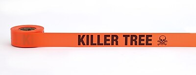 Mutual Industries Killer Tree Printed Flagging Tape 1 1 2 x 50 yds. Glo Orange