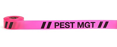 Mutual Industries Pest Management Printed Flagging Tape 1 1 2 x 50 yds. Glo Pink