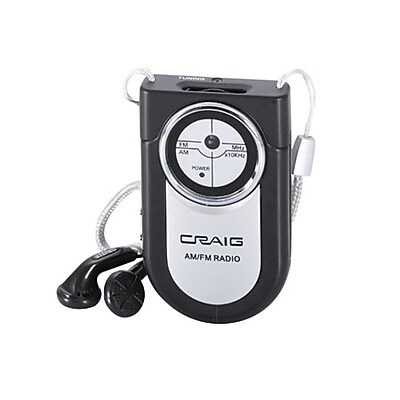 Craig CR4116 Pocket Radio Black