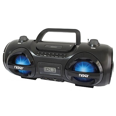 Naxa NPB 258 MP3 CD Party Boombox and USB SD Player Black