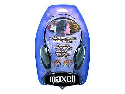 Maxell 190316 Neckband Headphone Black