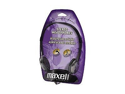 Maxell 190318 Stereo Headphone Black