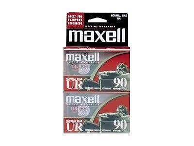 Maxell 108527 FLATPAK UR 90 Audio Cassette 2 Pack