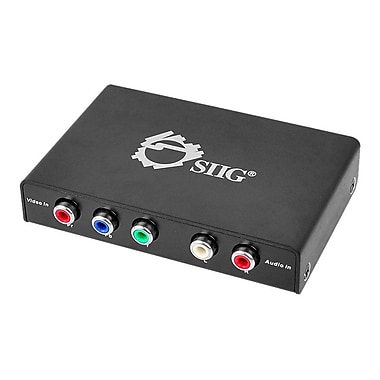 Siig Component RCA Video and Audio To HDMI Signal Converter, Black