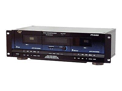 Pyle Pro PT649D Dual Cassette Deck Black