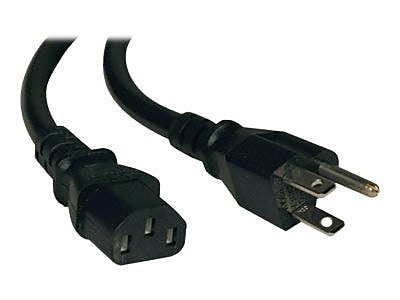 Tripp Lite P006 001 1 NEMA 5 15P to IEC 320 C13 Power Cord Black