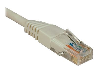 Tripp Lite N002 001 WH 1 CAT 5e RJ 45 Molded Patch Cable White