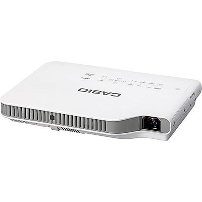 Casio Slim XJ-A252 1200 x 800 WXGA DLP Pico Projector, White