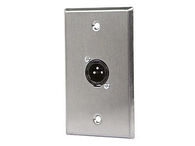 Monoprice 1 Port XLR Male 3 Pin Zinc Alloy Wall Plate