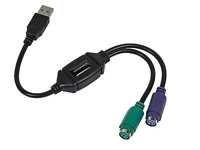Monoprice 110934 PS 2 Keyboard Mouse To USB Converter Adapter
