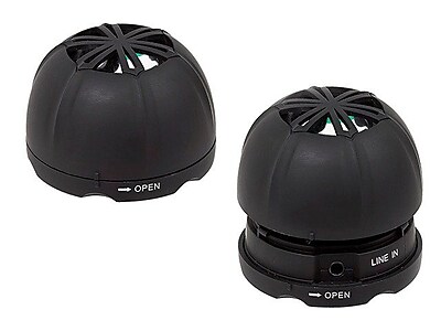 Monoprice Mini Rechargeable Portable Speaker Black 2 Pack