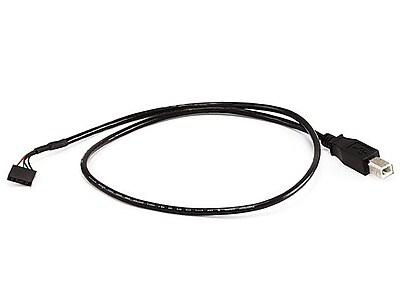 Monoprice 2 USB 2.0 B Male to 2.54mm 5 Pin MB Connector Cable Black
