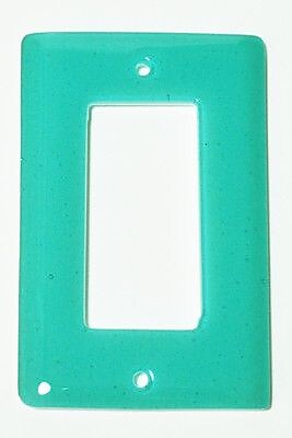Hot Knobs Solid 1 Gang Decora Wall Plate; Light Aqua Blue