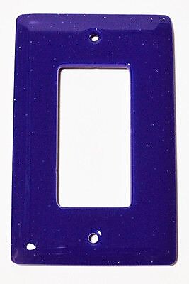 Hot Knobs Solid 1 Gang Decora Wall Plate; Deep Cobalt Blue