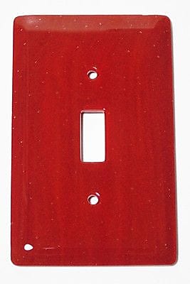Hot Knobs Solid 1 Gang Switch Wall Plate; Brick Red
