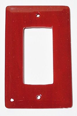 Hot Knobs Solid 1 Gang Decora Wall Plate; Brick Red