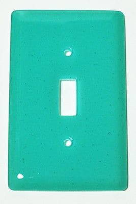 Hot Knobs Solid 1 Gang Switch Wall Plate; Light Aqua Blue