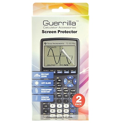 Guerrilla Military Grade Screen Protector For TI 83 Plus Graphing Calculator 2 Pack