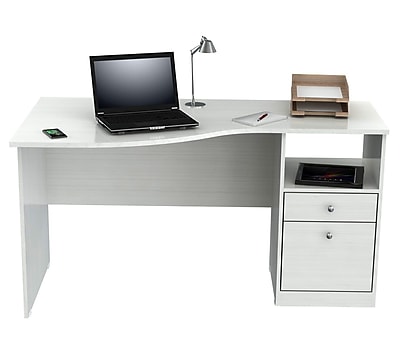 Inval America Laura Curved Computer Wood Desk