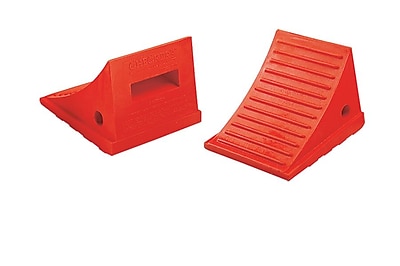 Checkers Monster Roadblock 2 lbs. Wheel Chock Orange 2 Pieces Pack