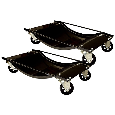 Buffalo Tools Black Bull 2 Piece Steel Car Dolly Set Black