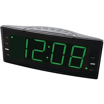 Naxa NRC 166 FM Dual Alarm Clock With USB Charger Jumbo Display
