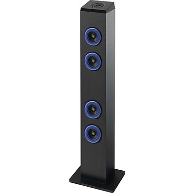 Ilive Blue Blue ITB124B Bluetooth Tower Speaker With LED Light Black