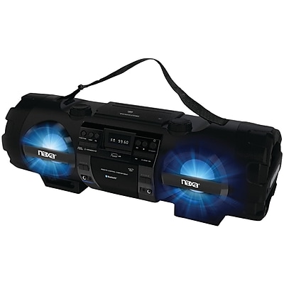 Naxa NPB 262 MP3 CD Bass Reflex Boombox and PA System With Bluetooth