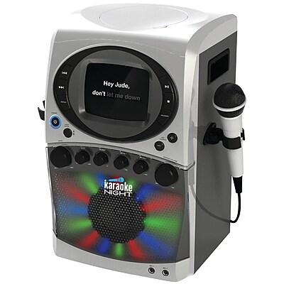 Karaoke Night KN355 CD G Karaoke System With LED Light Show and Monitor
